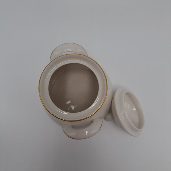 Royal Doulton Berkshire Lidded Sugar Bowl Bone China Gold Trim Green Leaf Design - Picture 4 of 11